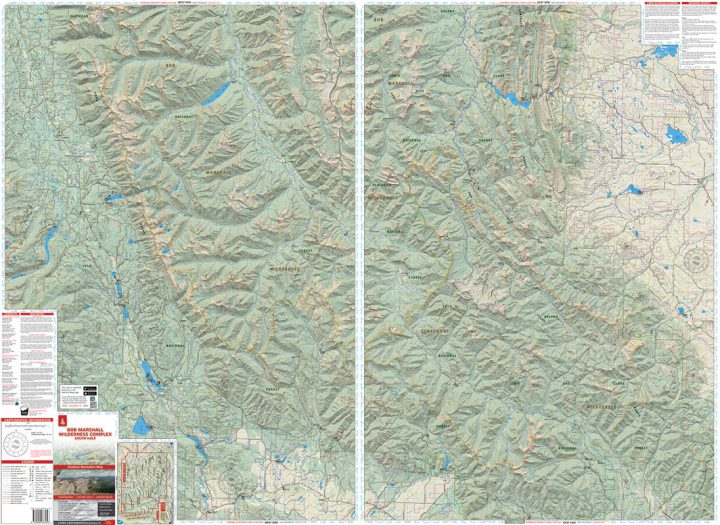 Bob Marshall Wilderness Complex Map: South Half