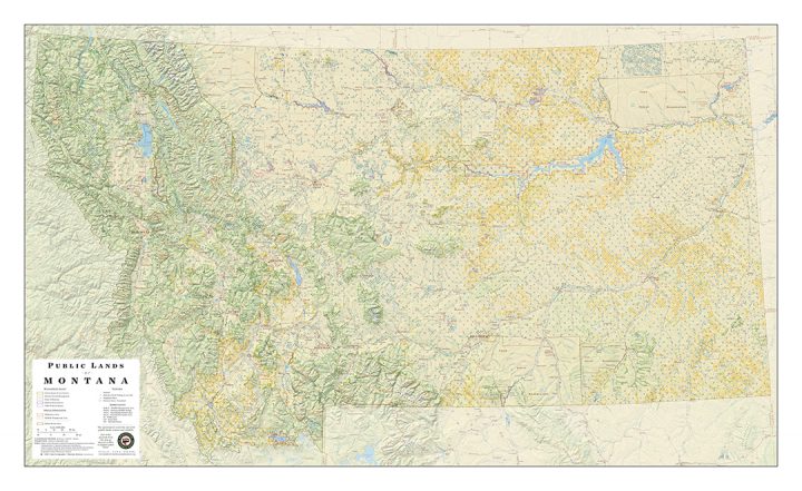 Public Lands of Colorado Wall Map