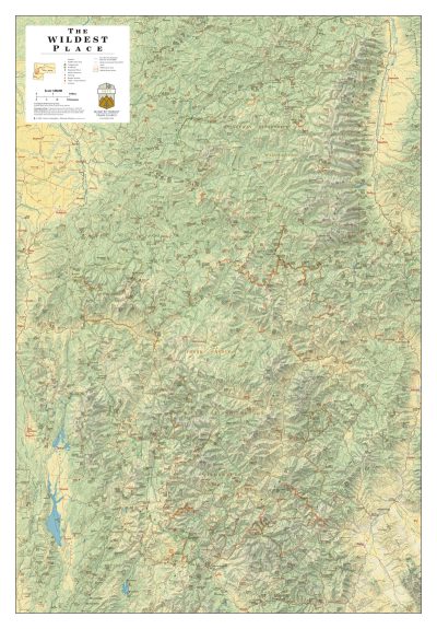 The Wildest Place wall map